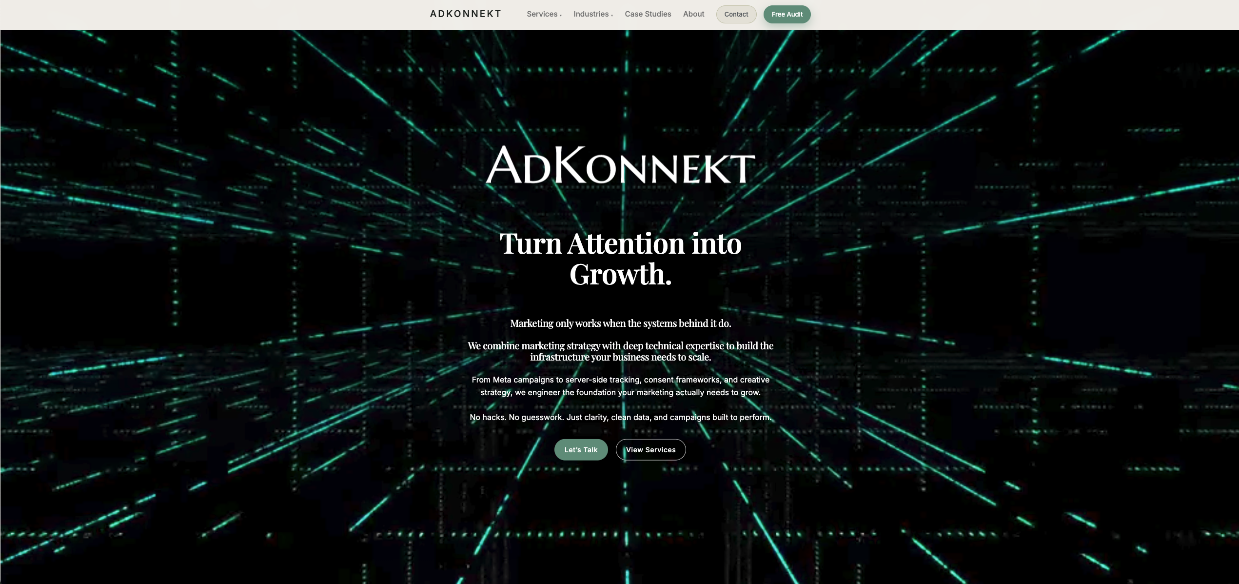 AdKonnekt custom HTML/CSS website build