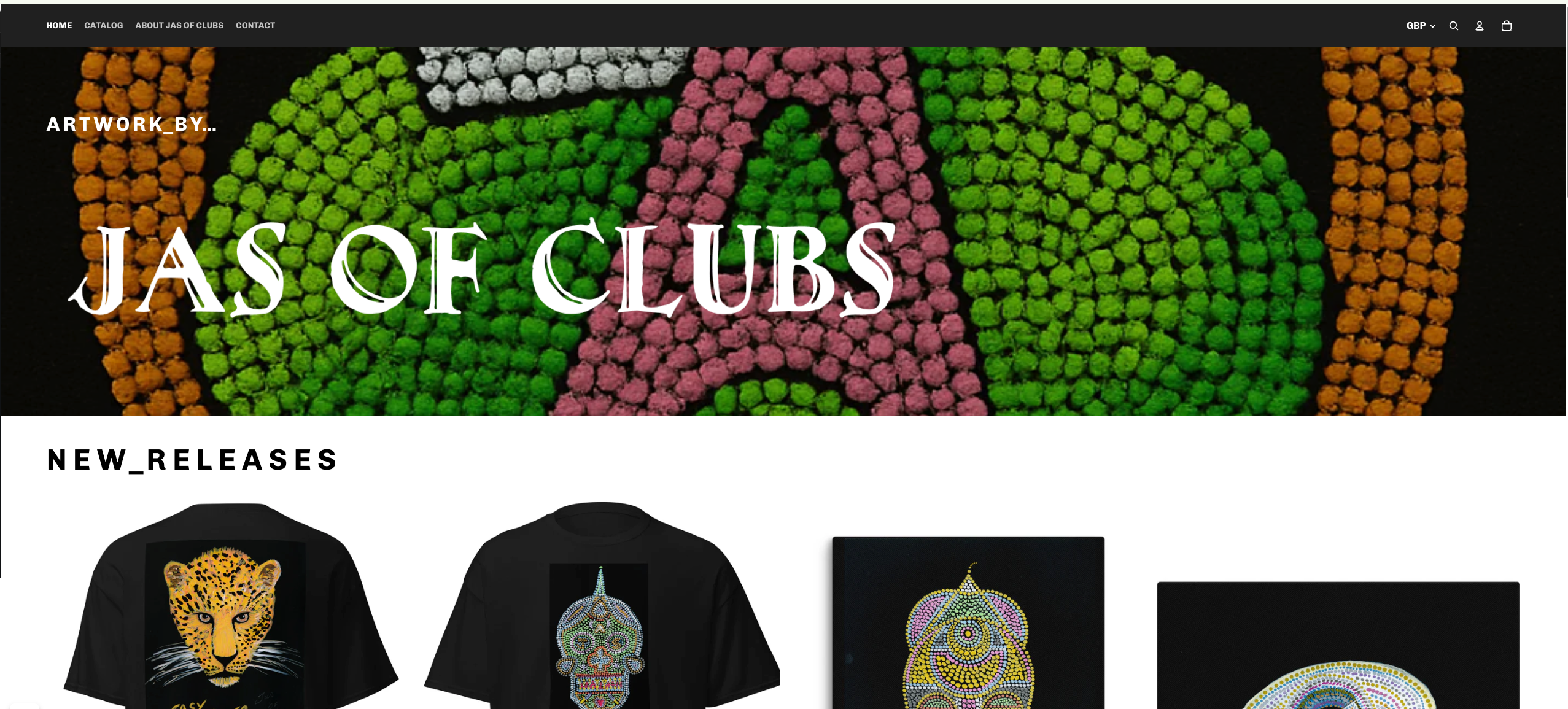 Jas of Clubs Shopify store build